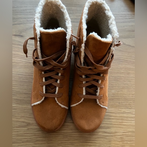 Loft Faux Suede Shearling Lined Booties - Picture 1 of 3
